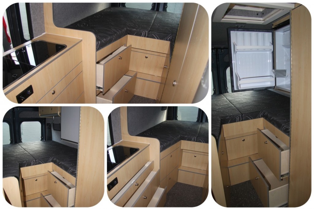 Collage Ducato CBN 4x laden KK bed L