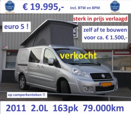 SCUDO minicamper 19995 zelf afbouw V4 verkocht