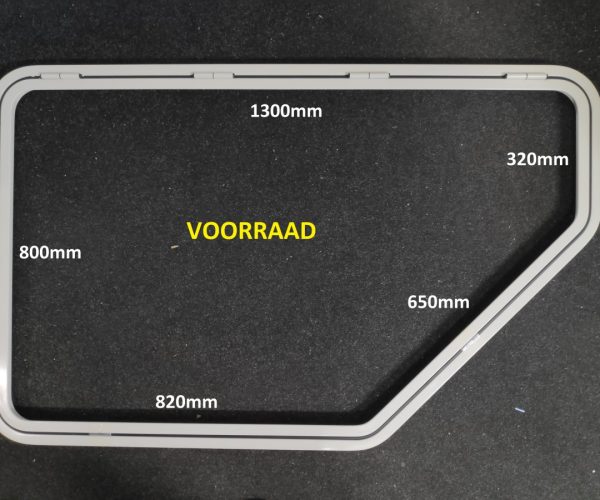 Teardop deur profiel M12 links liggend TEKST